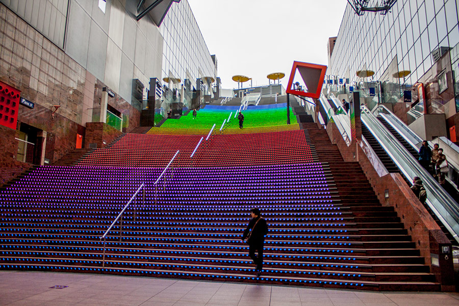 Лестница на вокзале Киото
